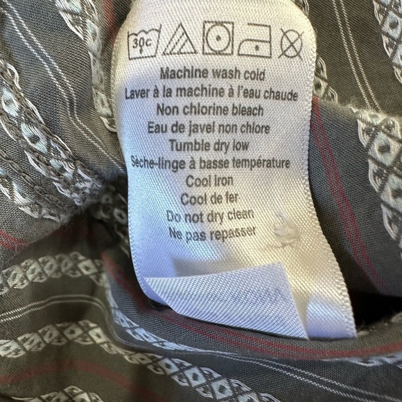 Mountain Khakis Men's Short Sleeve Gray White Red Pearl Snap Shirt XL - Picture 5 of 6